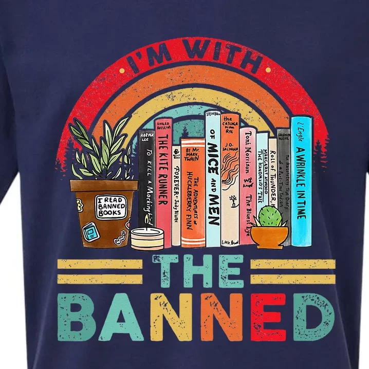 Im With The Banned Books Sueded Cloud Jersey T-Shirt