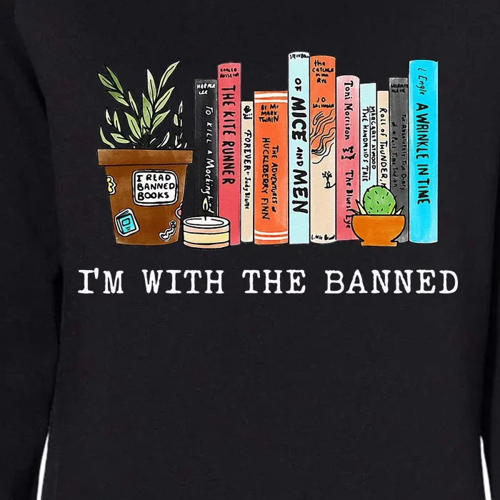 Im With The Banned Books I Read Banned Books Lovers Womens California Wash Sweatshirt