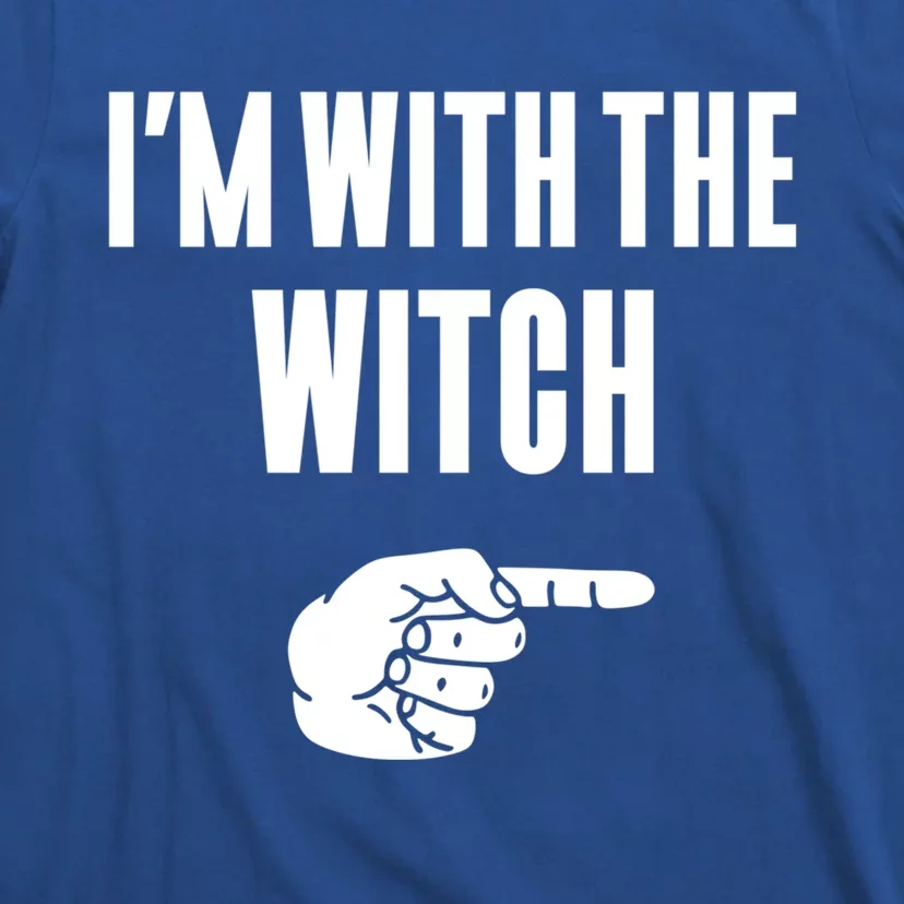 Im With The Witch Funny Halloween Couple Costume Gift T-Shirt