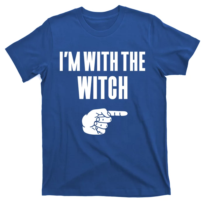 Im With The Witch Funny Halloween Couple Costume Gift T-Shirt