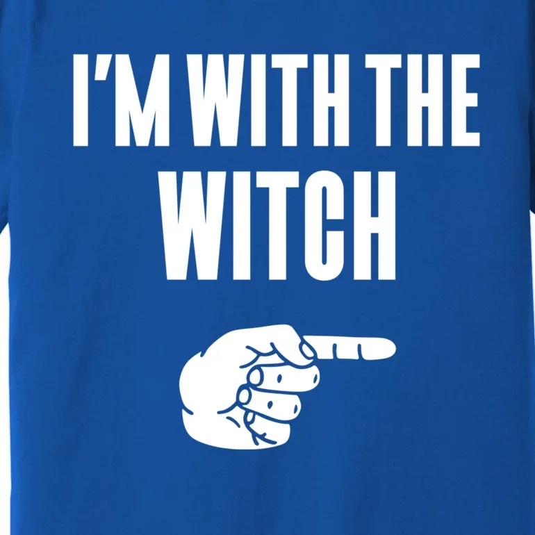 Im With The Witch Funny Halloween Couple Costume Gift Premium T-Shirt