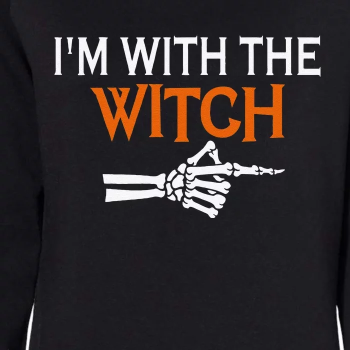 Im With The Witch Halloween Couple For Funny Funny Womens California Wash Sweatshirt