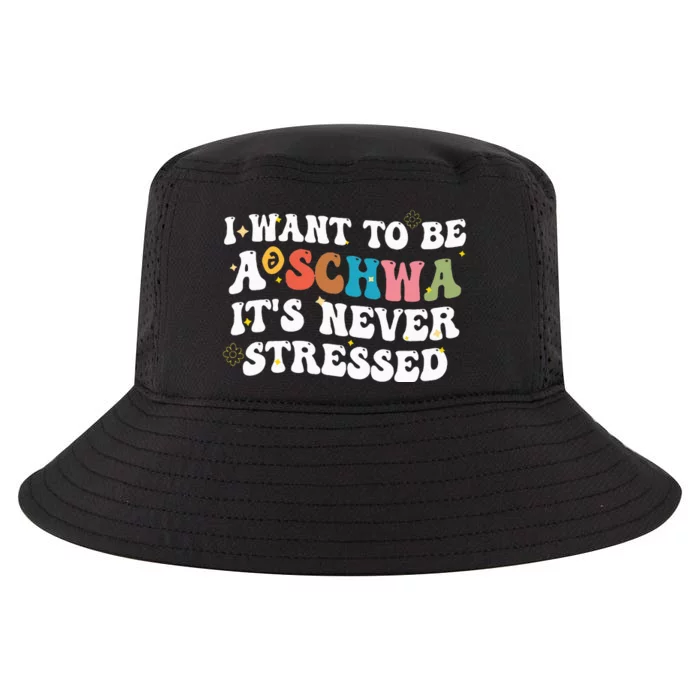 I Want To Be A Schwa It's Never Stressed Science Of Reading Cool Comfort Performance Bucket Hat