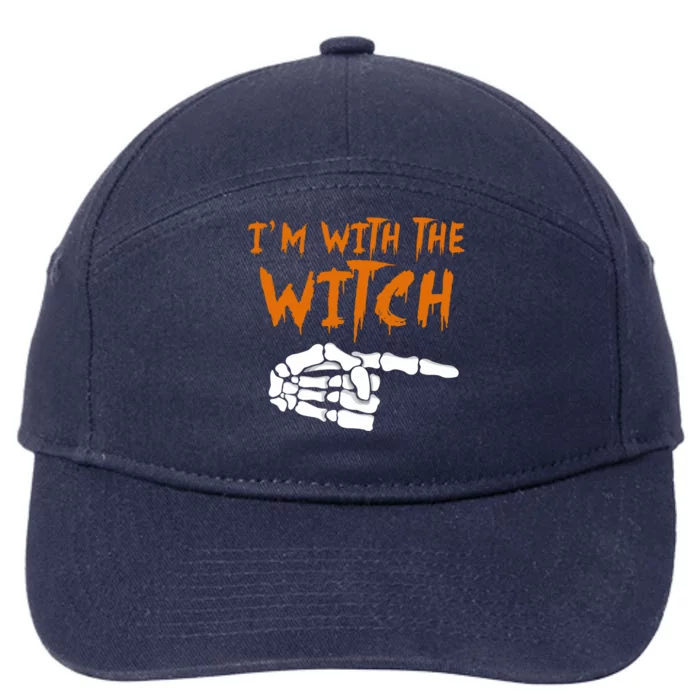 Im With The Witch Funny Matching Halloween Couples Costume Gift 7-Panel Snapback Hat