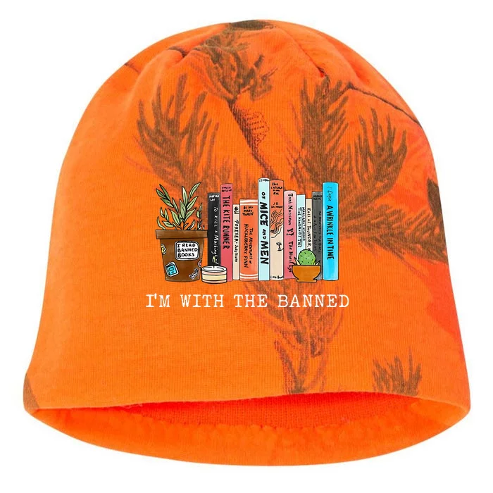 Im With The Banned Books I Read Banned Books Lovers Kati - Camo Knit Beanie