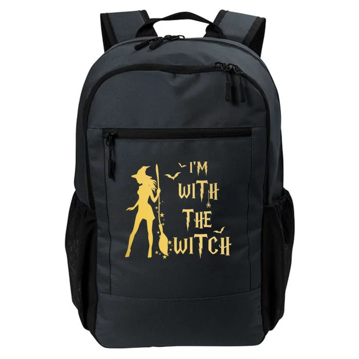 Im With The Witch Halloween Couple Funny Great Gift Daily Commute Backpack