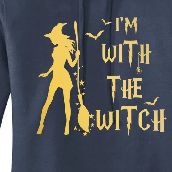 Im With The Witch Halloween Couple Funny Great Gift Women's Pullover Hoodie