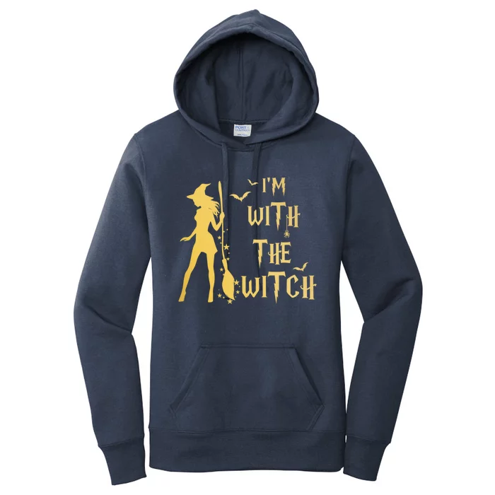 Im With The Witch Halloween Couple Funny Great Gift Women's Pullover Hoodie