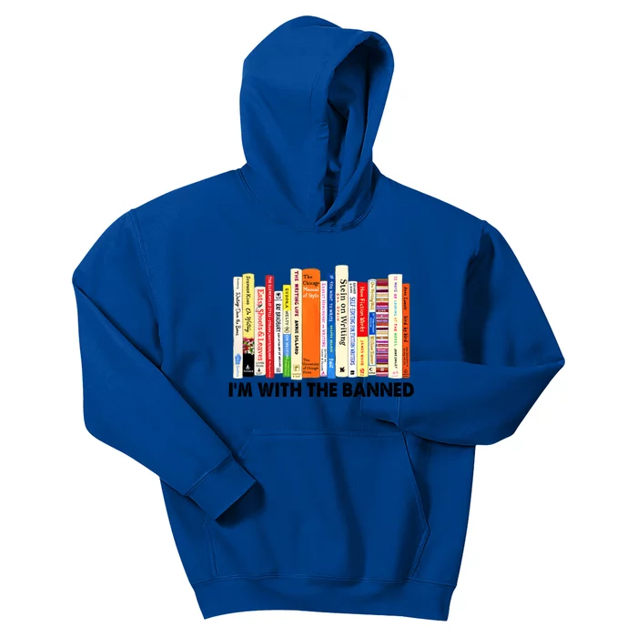 Im With The Banned Banned Books Reading Librarian Bookish Gift Kids Hoodie