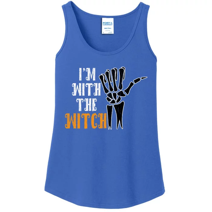 Im With The Witch Funny Couples Husband Halloween Costume Cute Gift Ladies Essential Tank