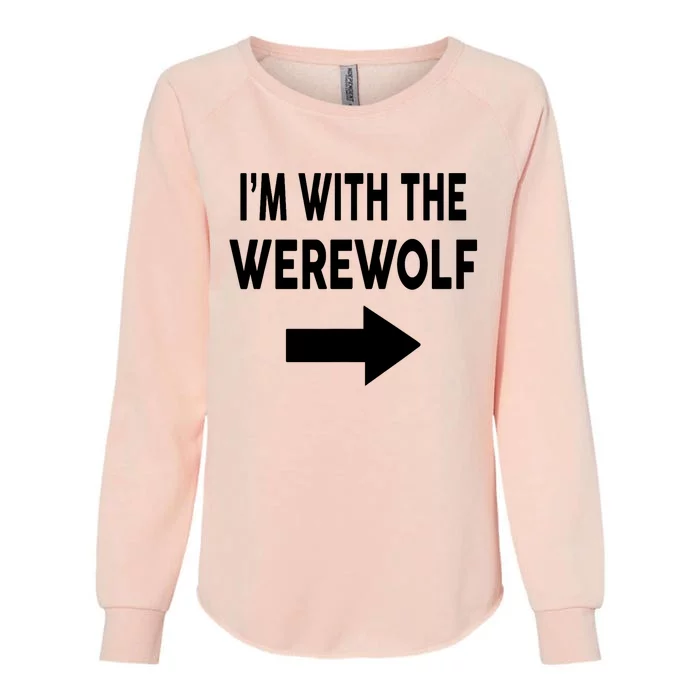 IM With The Werewolf Halloween Costume Womens California Wash Sweatshirt