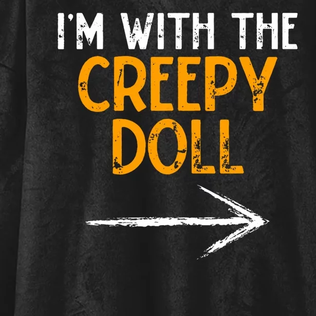 IM With The Creepy Doll Costume Halloween Couple Matching Hooded Wearable Blanket