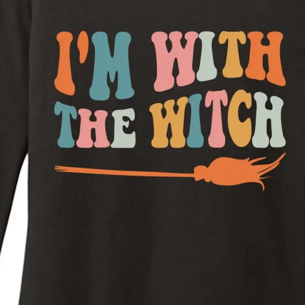 Im With The Witch His And Her Funny Halloween Gift Womens CVC Long Sleeve Shirt