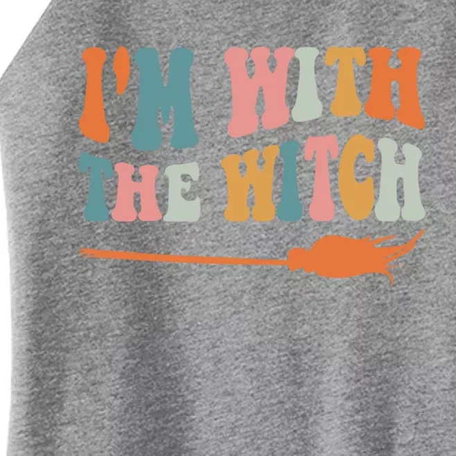 Im With The Witch His And Her Funny Halloween Gift Women’s Perfect Tri Rocker Tank