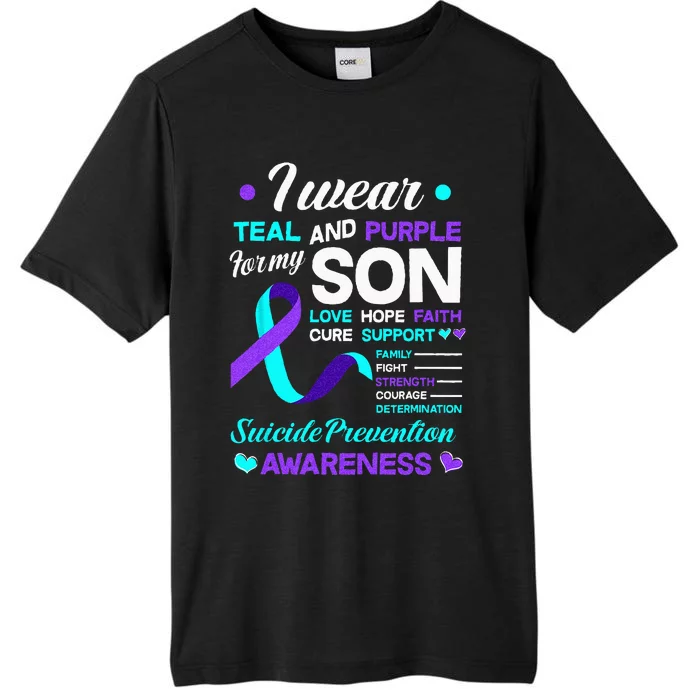 I Wear Teal & Purple For My Son Suicide Prevention Awareness ChromaSoft Performance T-Shirt