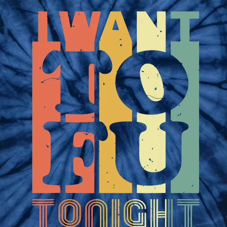 I Want Tofu Tonight Retro Funny Vegan Vegetarian Tie-Dye T-Shirt