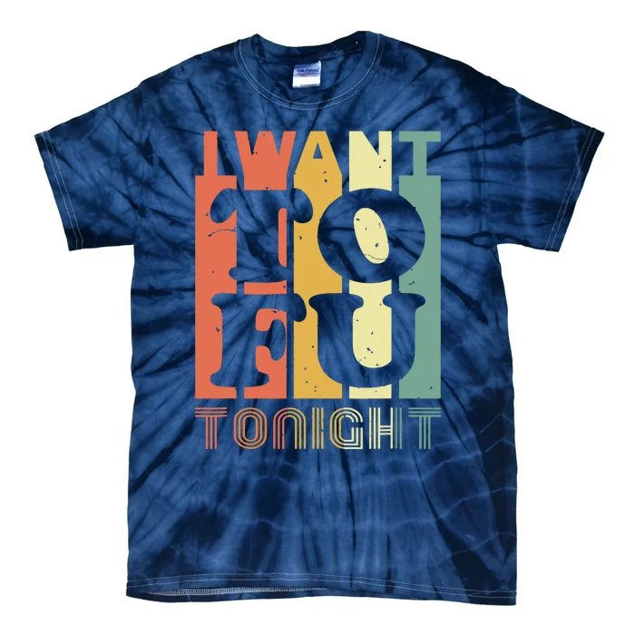 I Want Tofu Tonight Retro Funny Vegan Vegetarian Tie-Dye T-Shirt