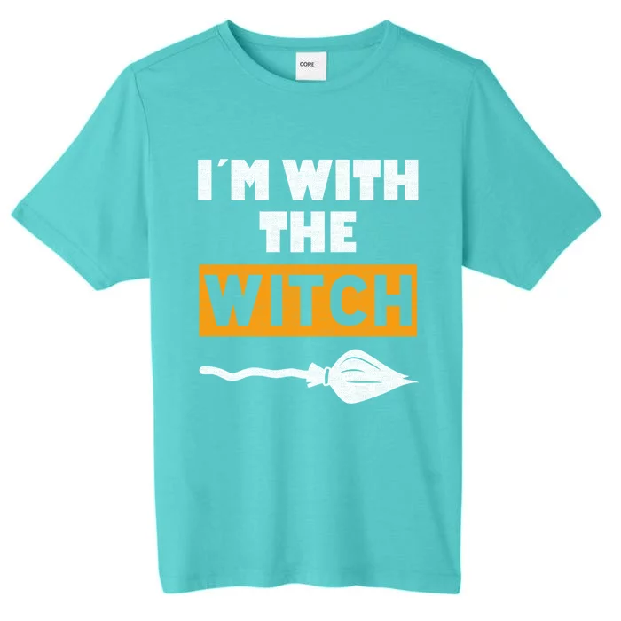 Im With The Witch Funny Halloween Couple Costume Gift ChromaSoft Performance T-Shirt