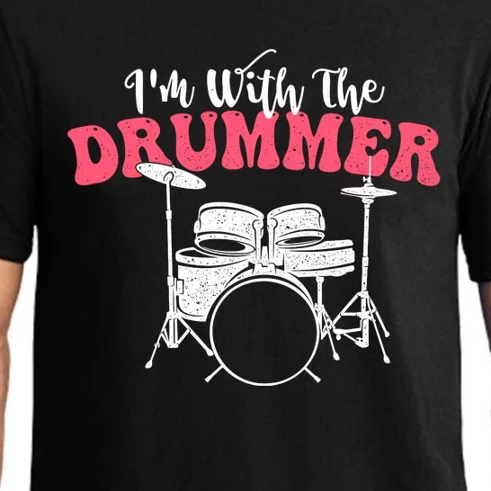 IM With The Drummer Band Percussionist Drumming Pajama Set