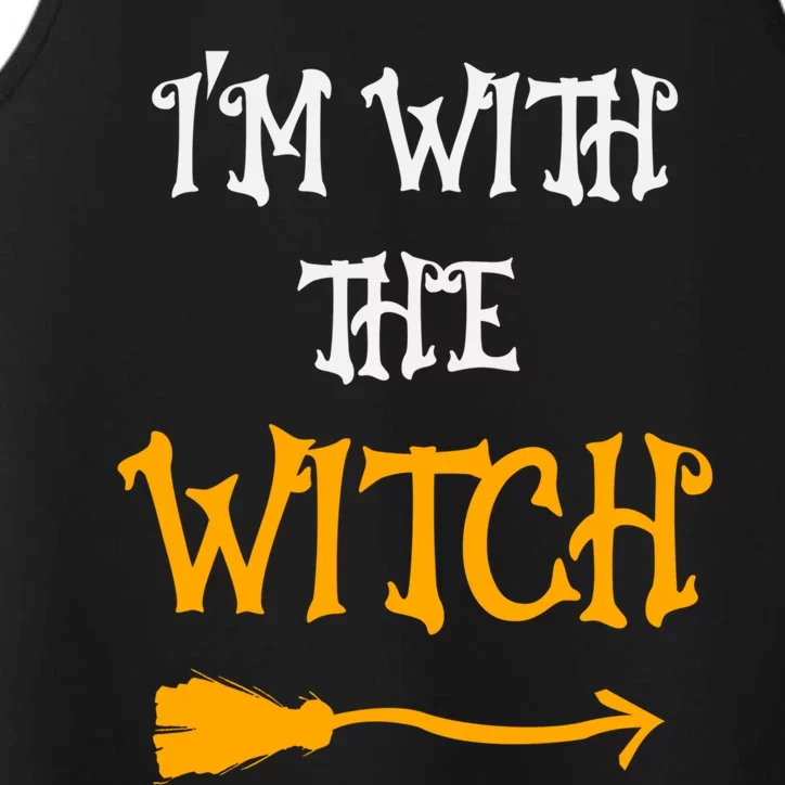 Im With The Witch Gift Cool Halloween Husband Wife Great Gift Performance Tank