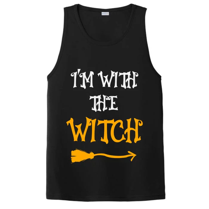 Im With The Witch Gift Cool Halloween Husband Wife Great Gift Performance Tank