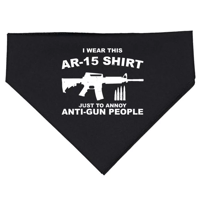 I Wear This AR 15 Just To Annoy Anti Gun People USA-Made Doggie Bandana