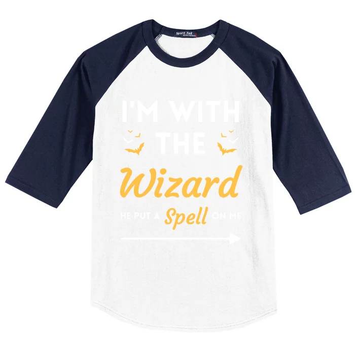 I'm With The Wizard Matching Halloween Couple For Gift Baseball Sleeve Shirt