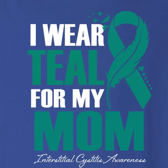 I Wear Teal For My Mom Interstitial Cystitis Awareness Cute Gift Toddler Long Sleeve Shirt