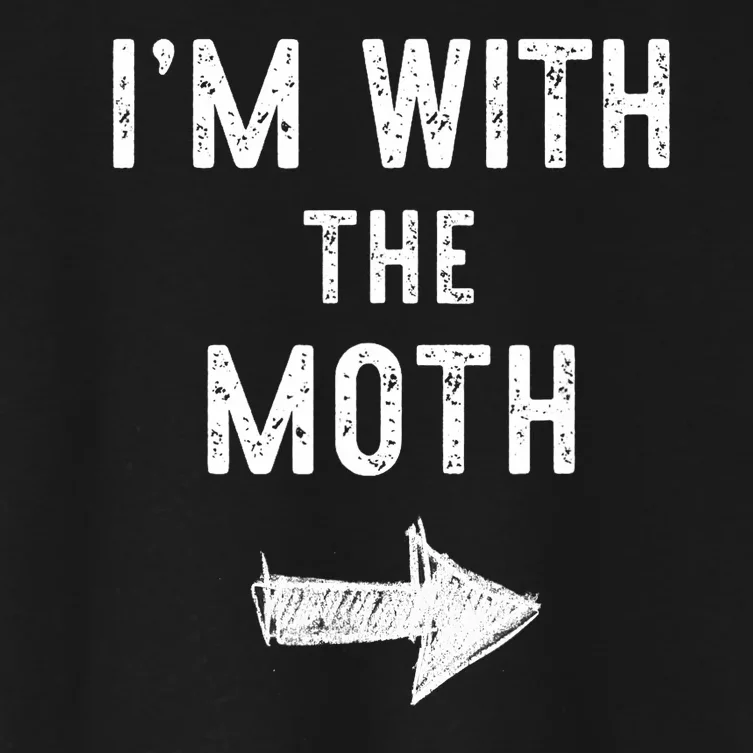 IM With The Moth Costume Halloween Matching Couple Women's Crop Top Tee