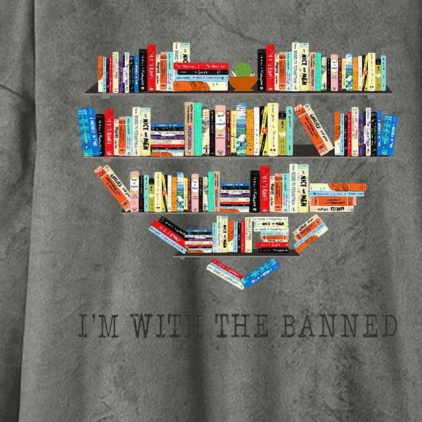 Im With The Banned Books Read Banned Books Lover Hooded Wearable Blanket