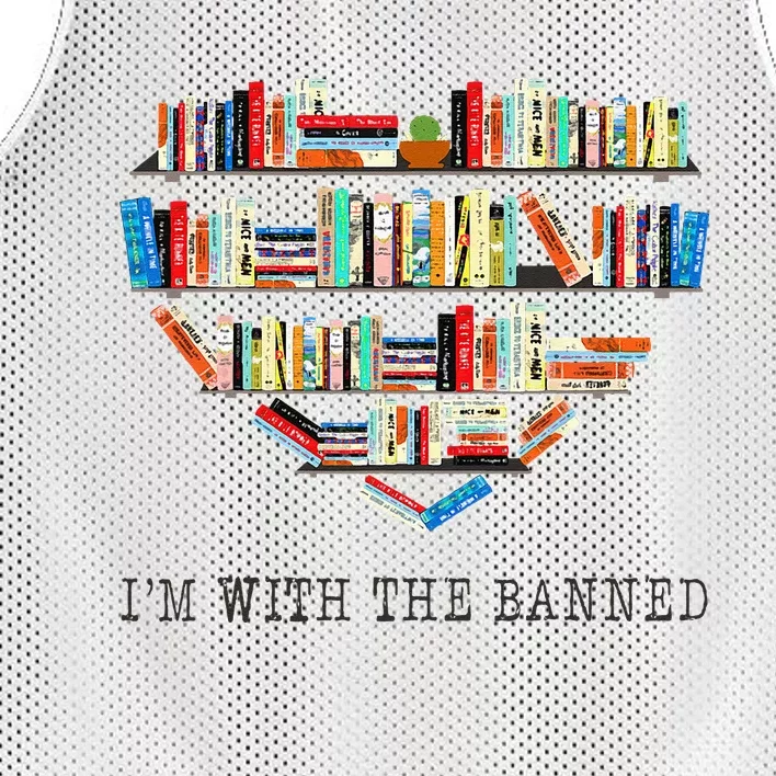 Im With The Banned Books Read Banned Books Lover Mesh Reversible Basketball Jersey Tank