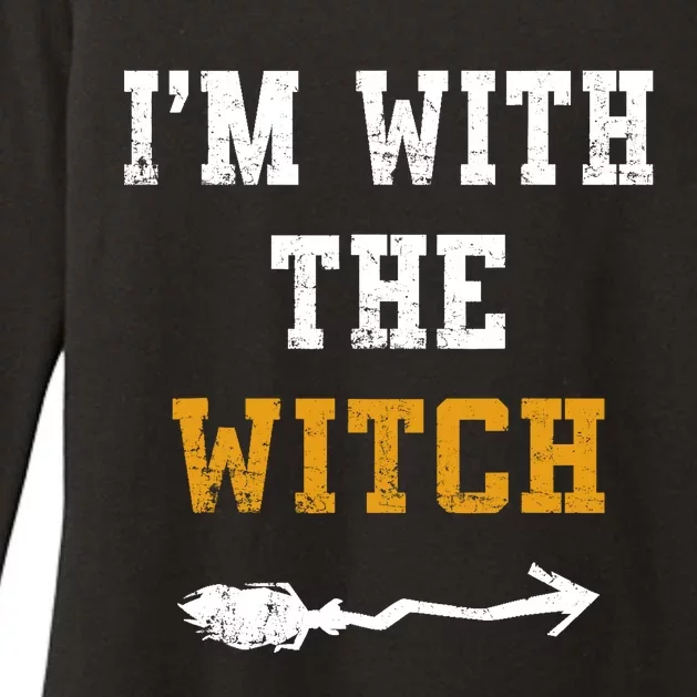 Im With The Witch Funny Halloween Costume Couples Womens CVC Long Sleeve Shirt