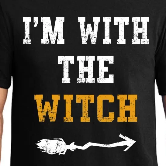 Im With The Witch Funny Halloween Costume Couples Pajama Set