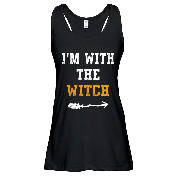 Im With The Witch Funny Halloween Costume Couples Ladies Essential Flowy Tank