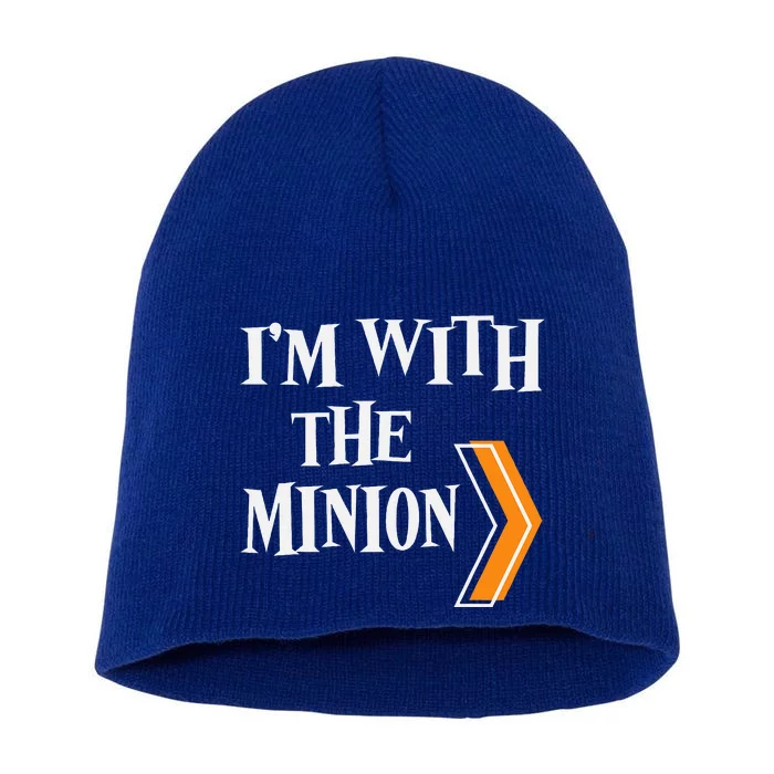 IM With The Minion Funny Couples Halloween Short Acrylic Beanie