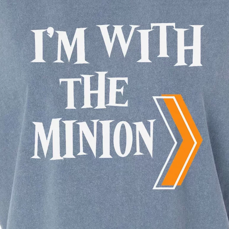 IM With The Minion Funny Couples Halloween Garment-Dyed Women's Muscle Tee