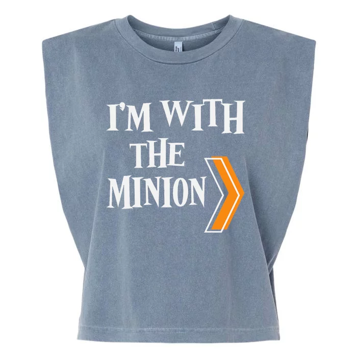 IM With The Minion Funny Couples Halloween Garment-Dyed Women's Muscle Tee