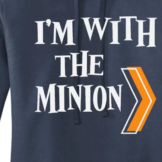 IM With The Minion Funny Couples Halloween Women's Pullover Hoodie