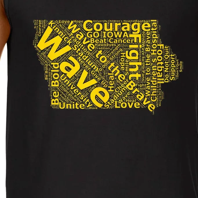 Iowa Wave To The Brave Sick Children Word Cloud Comfort Colors® Tank Top