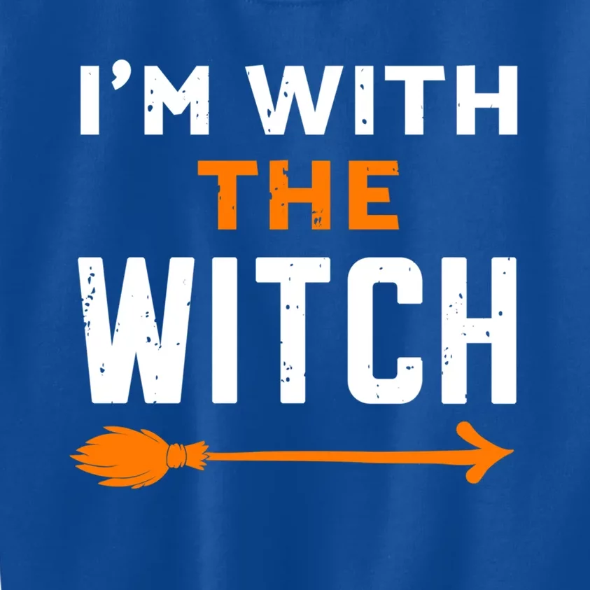 IM With The Witch Couples Halloween Cute Gift Kids Sweatshirt