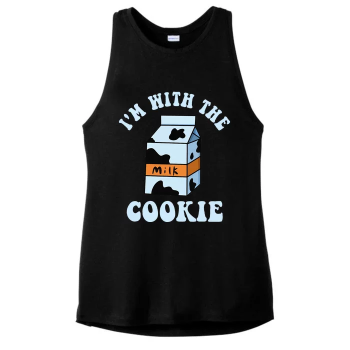 IM With The Cookie And Milk Couples Matching Costumes Ladies Tri-Blend Wicking Tank