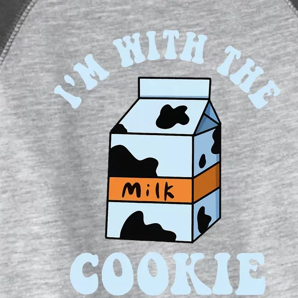 IM With The Cookie And Milk Couples Matching Costumes Toddler Fine Jersey T-Shirt