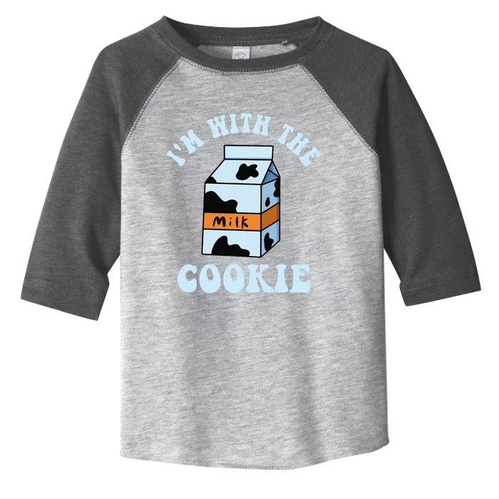 IM With The Cookie And Milk Couples Matching Costumes Toddler Fine Jersey T-Shirt