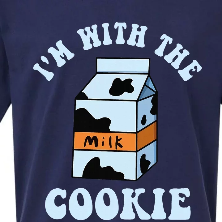 IM With The Cookie And Milk Couples Matching Costumes Sueded Cloud Jersey T-Shirt