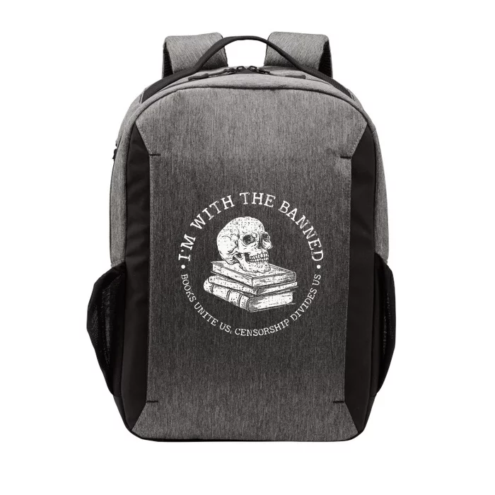 Im With The Banned Books Funny Book Lover Librarian Reading Vector Backpack