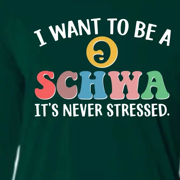 I Want To Be A Schwa Its Never Stressed Cooling Performance Long Sleeve Crew