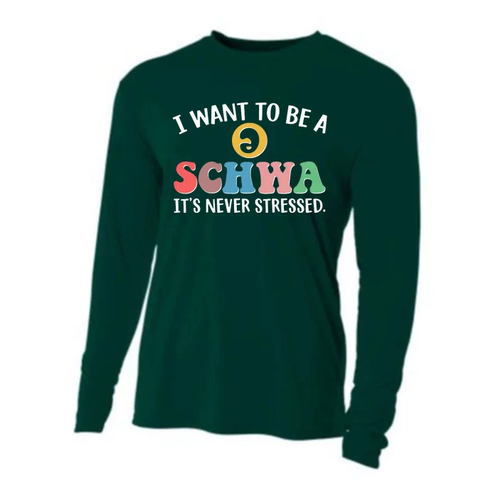 I Want To Be A Schwa Its Never Stressed Cooling Performance Long Sleeve Crew