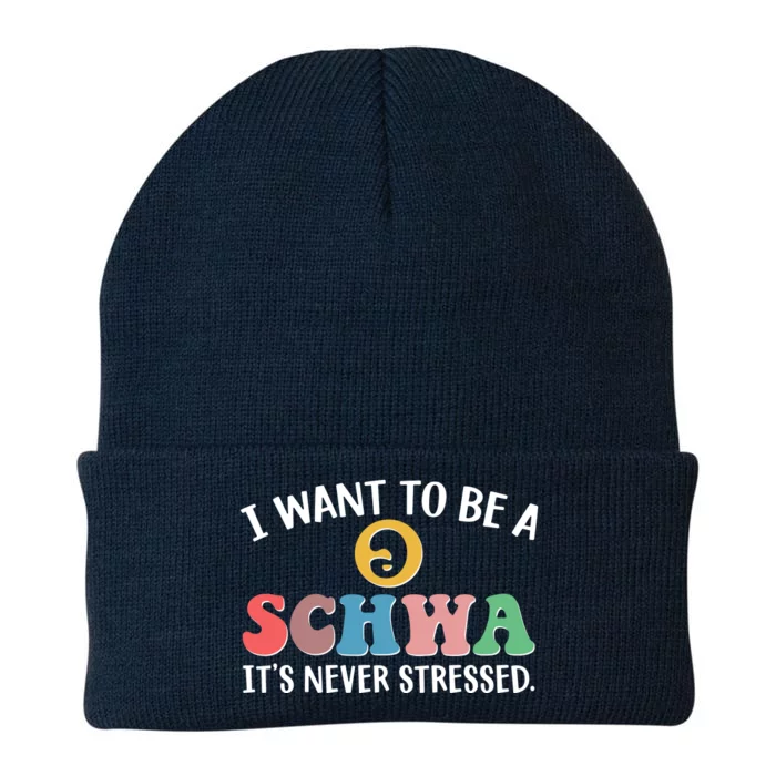 I Want To Be A Schwa Its Never Stressed Knit Cap Winter Beanie