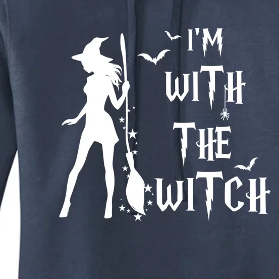 Im With The Witch Halloween Couple Funny Great Gift Women's Pullover Hoodie