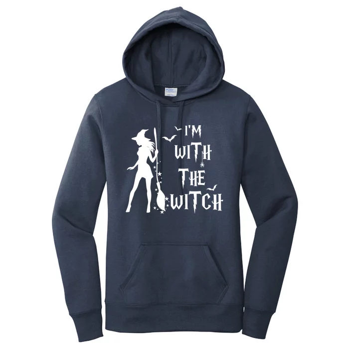 Im With The Witch Halloween Couple Funny Great Gift Women's Pullover Hoodie